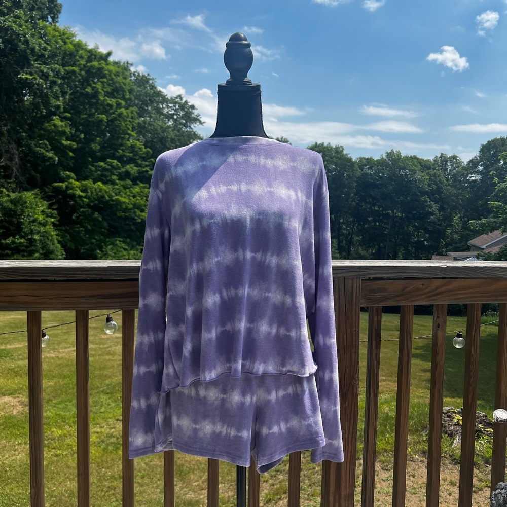 Abound Purple Tie-Dye Lounge Set